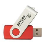 11973_SPI - 8GB Red Rotate Flash Drive - thumbnail