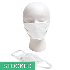 52400_PPE - White Reusable Face Mask, Pack of 5
